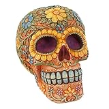 Naranja floral Candy Skull – Hucha