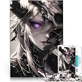 Puzzle de 1000 Piezas para Adultos Chica de Anime con máscara de Calavera Juegos educativos Trato como Regalo para Toda la Familia 38x26cm