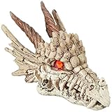 Penn-Plax Deco-Replicas Dragon Skull Gazer Decoración de Acuario - Seguro para acuarios de Agua Dulce y Salada - Pequeño