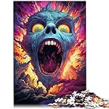 Puzzle para adultos, 1000 piezas, colorido, calavera de fantasía, tarea de pensamiento, gran adolescente a partir de 14 años, 26 x 38 cm