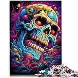 Puzzle de calavera de 1000 piezas, rompecabezas de 10,27 pulgadas x 14,96 pulgadas, rompecabezas de cartón, adecuado para adultos y niños mayores de 14 años, juegos educativos para el hogar, juguetes