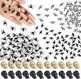 230 Piezas Halloween Mini Calaveras Araña Murciélagos Serpiente Miniaturas Decoraciones Falsas Pequeñas Figuras Juguetes Artículos de Broma para Casa Encantada Decoración