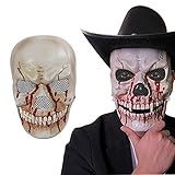 Counius mascaras de halloween máscara de calavera con mandíbula móvil,mascara realista terror para adultos