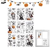 Yaztauho Pegatinas para Ventana de Halloween | Pegatina Espeluznante 3D | Pegatinas De Pared Con Huellas Sangrientas De Mano Y Pie, Y Calavera | Para Decoración De Halloween Para Fiesta Y