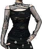 FEOYA Tops Mujer Gótico Sexy Chic Crop Cami Top con Encaje Camisetas Y2k Steampunk Top Deman Cropped Tank Top Crop Y2K Vintage Punk Straps Summer Girls Fashion Vest - XS, Negro 5., XS