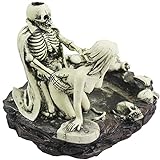 SOAREO Halloween Cenicero gótico resina cenicero esqueleto sexy figura de calavera espeluznante decoración de fiesta de Navidad, San Valentín, adorno de mesa de Halloween para salón dormitorio bar