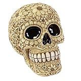 Jones Home and Gift Hucha, diseño de Calavera Floral, Color Beige