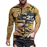 Camisas Clásicas Masculinas - Camisas trituradas Ultra Suave Manga Larga Retro Patrones Impresos Cómodo Camisa de Invierno Casual Camisas Rockeras Hombre