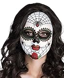 Boland BOL97521 Miss Dia De Los Muertos Máscara, Blanco, Talla Única