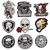 Parches Calaveras Parches para Ropa Termoadhesivos Parches Apliques Bordados para Ropa Camiseta Patch Sticker